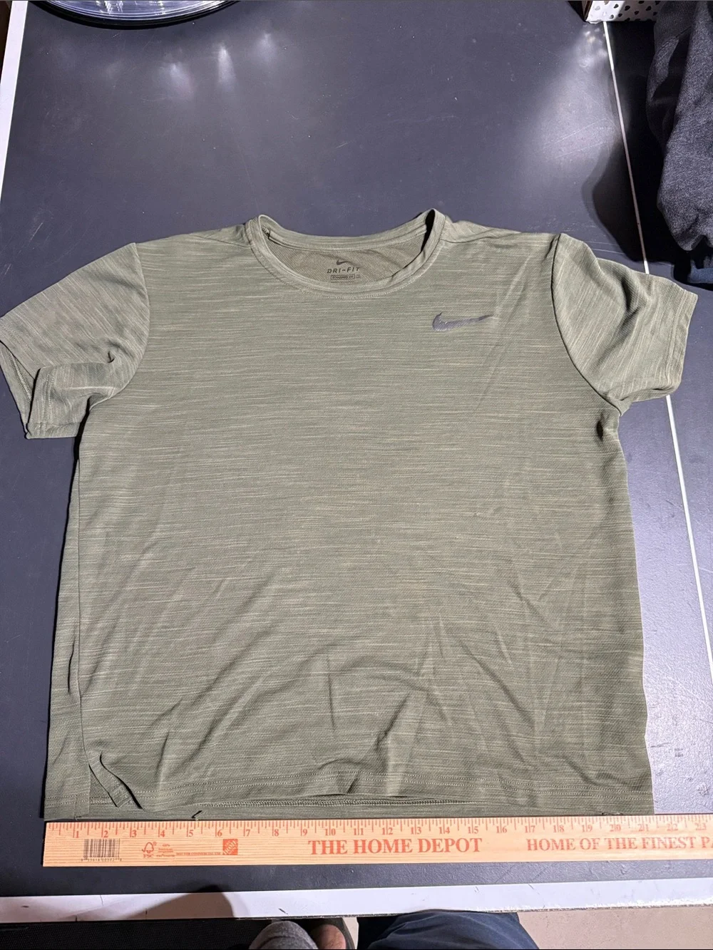 Nike Olive Green Dri-FIT Short Sleeve Athletic Tee